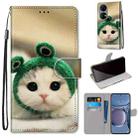 For Huawei P50 Coloured Drawing Cross Texture Horizontal Flip PU Leather Case with Holder & Card Slots & Wallet & Lanyard(Frog Kitten) - 1