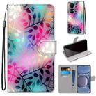 For Huawei P50 Coloured Drawing Cross Texture Horizontal Flip PU Leather Case with Holder & Card Slots & Wallet & Lanyard(Translucent Glass) - 1