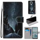 For Nokia 6.3 / G20 / G10 Coloured Drawing Cross Texture Horizontal Flip PU Leather Case with Holder & Card Slots & Wallet & Lanyard(Mountain Road Starry Sky) - 1