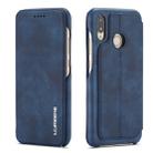 For Huawei P20 Lite Hon Ancient Series Leather Case with Card Slots & Holder & Wallet(Blue) - 1