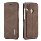 For Huawei P20 Lite Hon Ancient Series Leather Case with Card Slots & Holder & Wallet(Coffee) - 1
