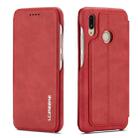 For Huawei P20 Lite Hon Ancient Series Leather Case with Card Slots & Holder & Wallet(Red) - 1
