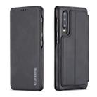 For Huawei P30 Hon Ancient Series Leather Case with Card Slots & Holder & Wallet(Black) - 1