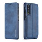 For Huawei P30 Hon Ancient Series Leather Case with Card Slots & Holder & Wallet(Blue) - 1