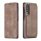 For Huawei P30 Hon Ancient Series Leather Case with Card Slots & Holder & Wallet(Coffee) - 1