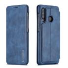 For Huawei P30 Lite Hon Ancient Series Leather Case with Card Slots & Holder & Wallet(Blue) - 1