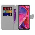 For OPPO A93 5G / A93s 5G / A54 5G / A74 5G Coloured Drawing Cross Texture Horizontal Flip PU Leather Case with Holder & Card Slots & Wallet & Lanyard(Purple Green Starry Sky) - 4