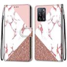 For OPPO A54 4G / A16 4G / A53s 5G / A55 5G Coloured Drawing Cross Texture Horizontal Flip PU Leather Case with Holder & Card Slots & Wallet & Lanyard(Pink Stone Texture) - 1