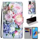 For OPPO F19 / A74 4G Coloured Drawing Cross Texture Horizontal Flip PU Leather Case with Holder & Card Slots & Wallet & Lanyard(Light Pink Bouquet) - 1