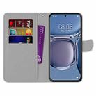For Huawei P50 Coloured Drawing Cross Texture Horizontal Flip PU Leather Case with Holder & Card Slots & Wallet & Lanyard(Slant Hat Blue Mirror Cat) - 4