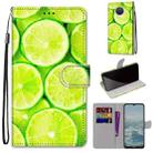 For Nokia G20 / G10 / 6.3 Coloured Drawing Cross Texture Horizontal Flip PU Leather Case with Holder & Card Slots & Wallet & Lanyard(Green Lemon) - 1