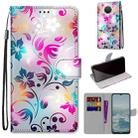 For Nokia G20 / G10 / 6.3 Coloured Drawing Cross Texture Horizontal Flip PU Leather Case with Holder & Card Slots & Wallet & Lanyard(Gradient Colorful Flower) - 1