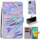 For Samsung Galaxy M32 4G / F22 Coloured Drawing Cross Texture Horizontal Flip PU Leather Case with Holder & Card Slots & Wallet & Lanyard(Fluorescent Water Texture) - 1