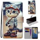 For ZTE Blade A31 Coloured Drawing Cross Texture Horizontal Flip PU Leather Case with Holder & Card Slots & Wallet & Lanyard(Leather Shoes Cat) - 1