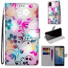 For ZTE Blade A31 Coloured Drawing Cross Texture Horizontal Flip PU Leather Case with Holder & Card Slots & Wallet & Lanyard(Gradient Colorful Flower) - 1