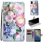 For ZTE Blade A31 Coloured Drawing Cross Texture Horizontal Flip PU Leather Case with Holder & Card Slots & Wallet & Lanyard(Light Pink Bouquet) - 1