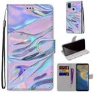 For ZTE Blade A51 Coloured Drawing Cross Texture Horizontal Flip PU Leather Case with Holder & Card Slots & Wallet & Lanyard(Fluorescent Water Texture) - 1