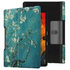 For Lenovo Yoga Smart Tab Color Drawing Pattern Horizontal Flip Leather Case with Two-folding Holder(Apricot Flower) - 1