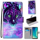 For ZTE Blade A7s 2020 Coloured Drawing Cross Texture Horizontal Flip PU Leather Case with Holder & Card Slots & Wallet & Lanyard(Tiger Drinking Water) - 1