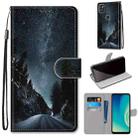 For ZTE Blade A7s 2020 Coloured Drawing Cross Texture Horizontal Flip PU Leather Case with Holder & Card Slots & Wallet & Lanyard(Mountain Road Starry Sky) - 1