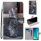 For ZTE Blade A7s 2020 Coloured Drawing Cross Texture Horizontal Flip PU Leather Case with Holder & Card Slots & Wallet & Lanyard(Cat Becomes Tiger) - 1