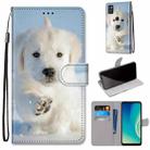 For ZTE Blade A7s 2020 Coloured Drawing Cross Texture Horizontal Flip PU Leather Case with Holder & Card Slots & Wallet & Lanyard(Snow Puppy) - 1