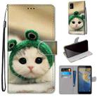 For ZTE Blade A31 Coloured Drawing Cross Texture Horizontal Flip PU Leather Case with Holder & Card Slots & Wallet & Lanyard(Frog Kitten) - 1