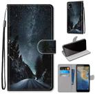 For ZTE Blade A31 Coloured Drawing Cross Texture Horizontal Flip PU Leather Case with Holder & Card Slots & Wallet & Lanyard(Mountain Road Starry Sky) - 1