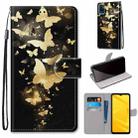 For ZTE Blade A71 Coloured Drawing Cross Texture Horizontal Flip PU Leather Case with Holder & Card Slots & Wallet & Lanyard(Golden Butterfly Group) - 1