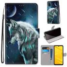 For ZTE Blade A71 Coloured Drawing Cross Texture Horizontal Flip PU Leather Case with Holder & Card Slots & Wallet & Lanyard(Pensive Wolf) - 1