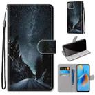 For OPPO A72 5G / A73 5G / A53 5G Coloured Drawing Cross Texture Horizontal Flip PU Leather Case with Holder & Card Slots & Wallet & Lanyard(Mountain Road Starry Sky) - 1