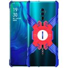 For OPPO Reno 10x zoom Hero Series Anti-fall Wear-resistant Metal Protective Case with Bracket(Blue Red) - 1