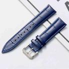 12mm Calf Leather Watch Band(Blue) - 1