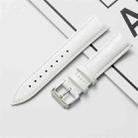 12mm Calf Leather Watch Band(White) - 1