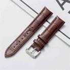 12mm Calf Leather Watch Band(Brown) - 1