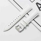 18mm Calf Leather Watch Band(White) - 1