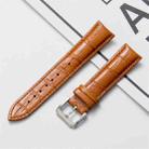 18mm Calf Leather Watch Band(Light Brown) - 1