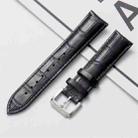 20mm Calf Leather Watch Band(Black) - 1