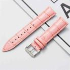 22mm Calf Leather Watch Band(Pink) - 1