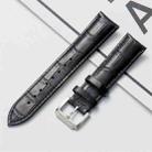22mm Calf Leather Watch Band(Black) - 1