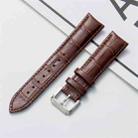 24mm Calf Leather Watch Band(Brown) - 1