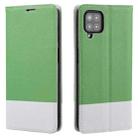 For Samsung Galaxy A12 Cross Texture Magnetic Horizontal Flip Leather Case with Card Slots & Holder & Wallet(Green) - 1
