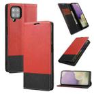 For Samsung Galaxy A22 5G Cross Texture Magnetic Horizontal Flip Leather Case with Card Slots & Holder & Wallet(Red) - 1