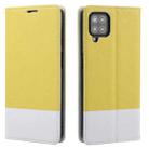 For Samsung Galaxy A42 Cross Texture Magnetic Horizontal Flip Leather Case with Card Slots & Holder & Wallet(Yellow) - 1