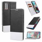 For Samsung Galaxy A51 Cross Texture Magnetic Horizontal Flip Leather Case with Card Slots & Holder & Wallet(Black) - 1