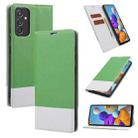 For Samsung Galaxy A82 5G Cross Texture Magnetic Horizontal Flip Leather Case with Card Slots & Holder & Wallet(Green) - 1