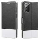 For Samsung Galaxy Note20 Cross Texture Magnetic Horizontal Flip Leather Case with Card Slots & Holder & Wallet(Black) - 1