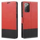 For Samsung Galaxy Note20 Cross Texture Magnetic Horizontal Flip Leather Case with Card Slots & Holder & Wallet(Red) - 1