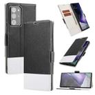 For Samsung Galaxy Note20 Ultra Cross Texture Magnetic Horizontal Flip Leather Case with Card Slots & Holder & Wallet(Black) - 1