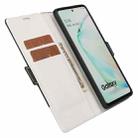 For Samsung Galaxy Note10+ Cross Texture Magnetic Horizontal Flip Leather Case with Card Slots & Holder & Wallet(Black) - 4